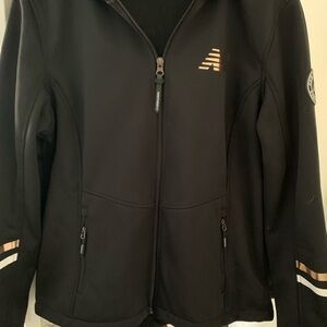 New Balance Black Ski Jacket with Gold Details